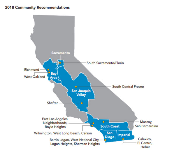 CARB selects 10 communities for focused actions